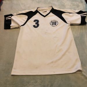 Black and white soccor shirt